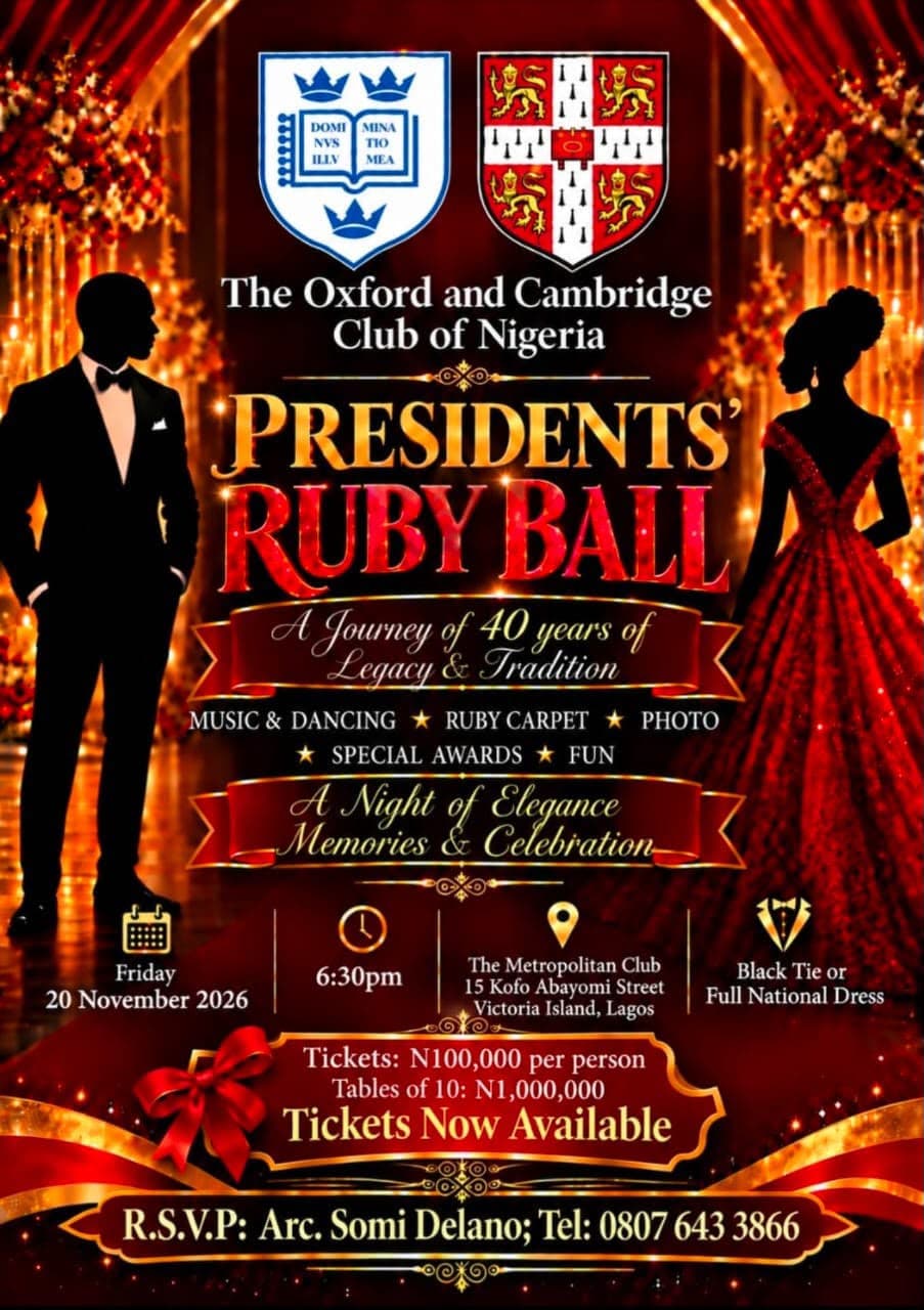 Welcome to The Oxford and Cambridge Club of Nigeria
